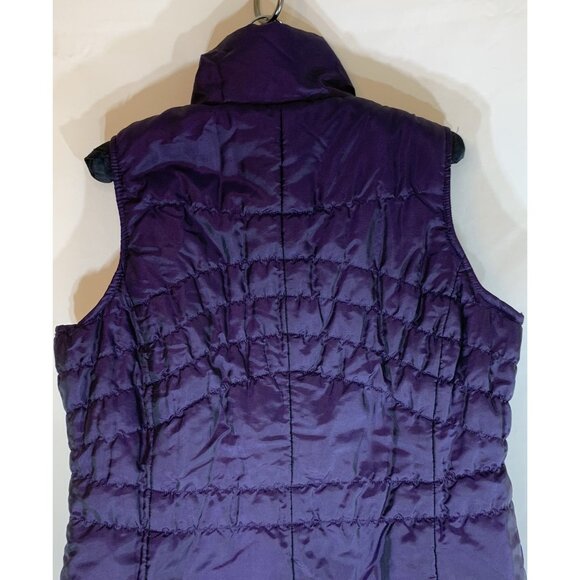 Jane Ashley Womens Size S Quilted Puffer Vest Purple Sleeveless Full Zip Pockets - Picture 5 of 11